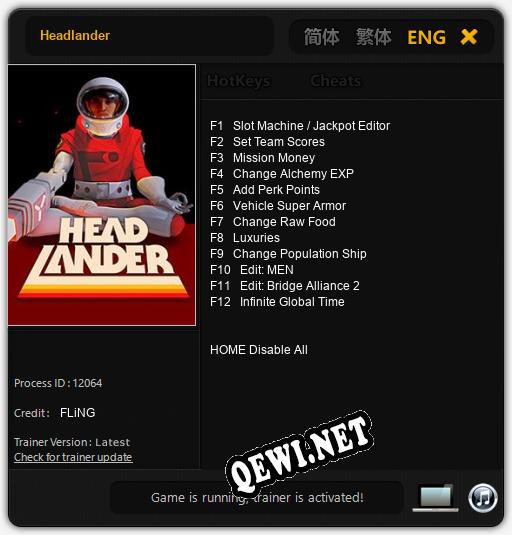 Трейнер для Headlander [v1.0.2]