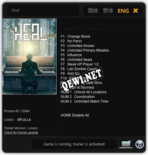 Heal: Читы, Трейнер +15 [dR.oLLe]