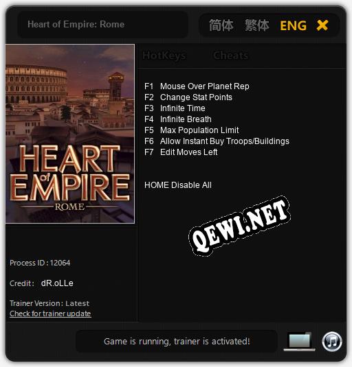 Heart of Empire: Rome: Читы, Трейнер +7 [dR.oLLe]
