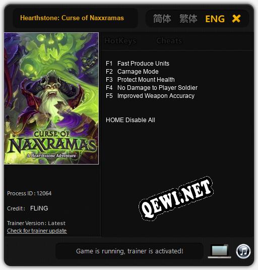 Hearthstone: Curse of Naxxramas: Читы, Трейнер +5 [FLiNG]