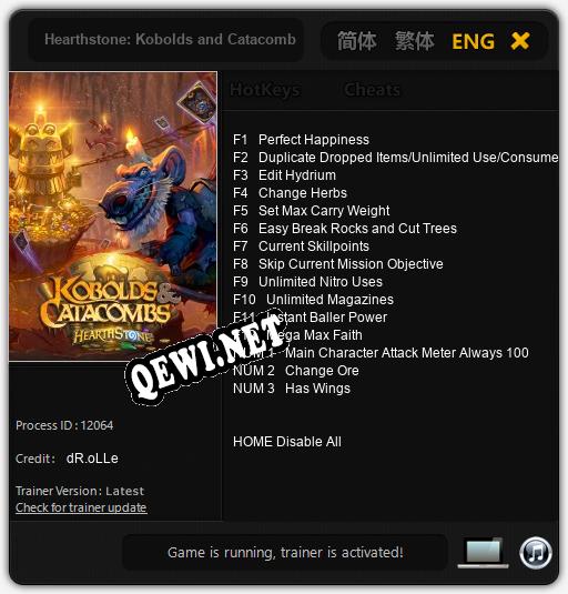 Hearthstone: Kobolds and Catacombs: ТРЕЙНЕР И ЧИТЫ (V1.0.7)