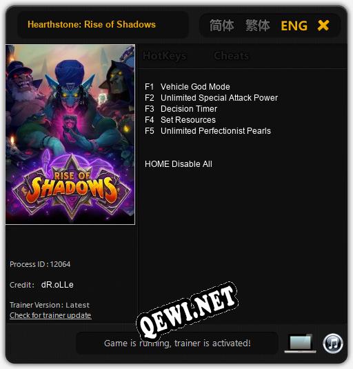 Hearthstone: Rise of Shadows: Трейнер +5 [v1.8]