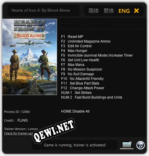 Трейнер для Hearts of Iron 4: By Blood Alone [v1.0.1]