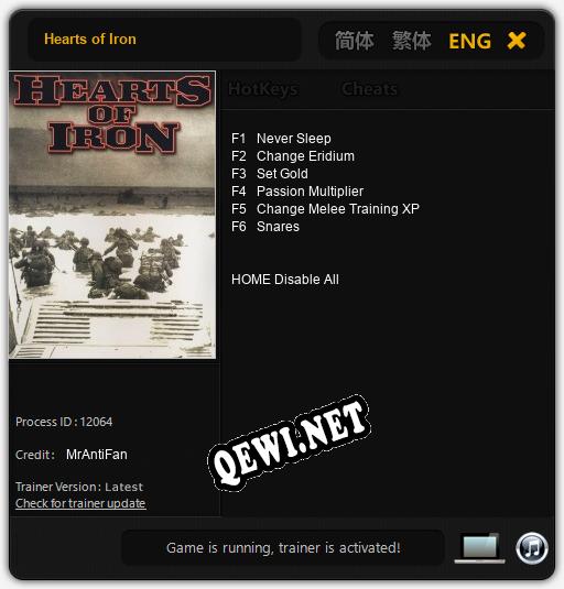 Hearts of Iron: Читы, Трейнер +6 [MrAntiFan]
