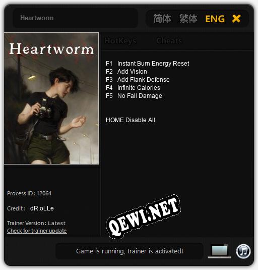 Heartworm: Трейнер +5 [v1.3]