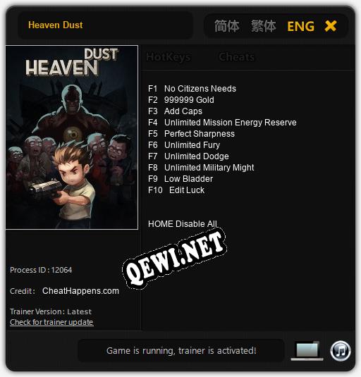 Heaven Dust: Читы, Трейнер +10 [CheatHappens.com]