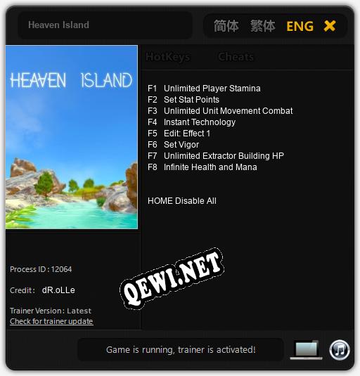 Heaven Island: Трейнер +8 [v1.1]