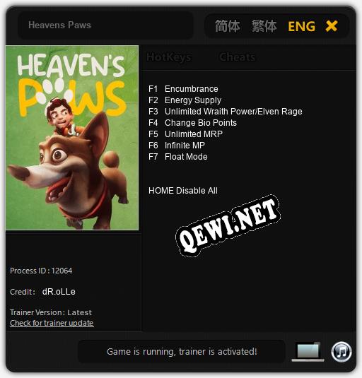 Heavens Paws: Трейнер +7 [v1.8]