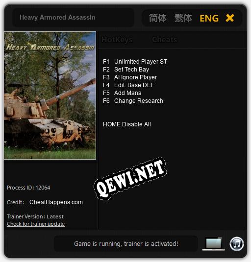 Трейнер для Heavy Armored Assassin [v1.0.1]