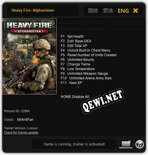 Heavy Fire: Afghanistan: Трейнер +11 [v1.9]