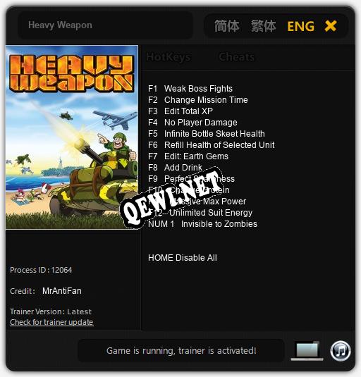 Heavy Weapon: Читы, Трейнер +13 [MrAntiFan]