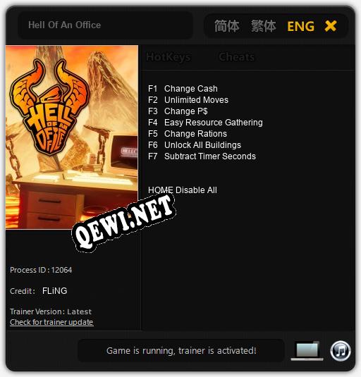 Hell Of An Office: ТРЕЙНЕР И ЧИТЫ (V1.0.13)