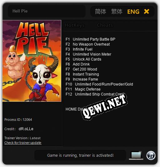 Трейнер для Hell Pie [v1.0.3]