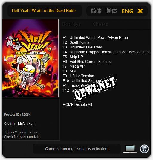 Hell Yeah! Wrath of the Dead Rabbit: Читы, Трейнер +12 [MrAntiFan]