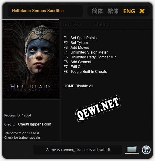 Hellblade: Senuas Sacrifice: Читы, Трейнер +8 [CheatHappens.com]
