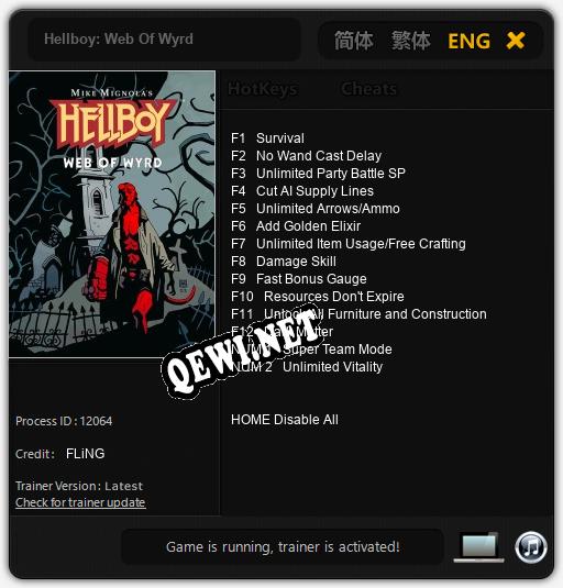 Hellboy: Web Of Wyrd: Читы, Трейнер +14 [FLiNG]