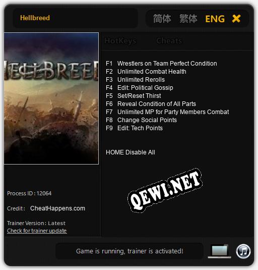 Hellbreed: Трейнер +9 [v1.8]