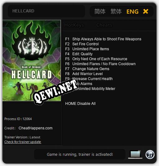 HELLCARD: ТРЕЙНЕР И ЧИТЫ (V1.0.72)