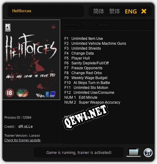 Hellforces: ТРЕЙНЕР И ЧИТЫ (V1.0.20)