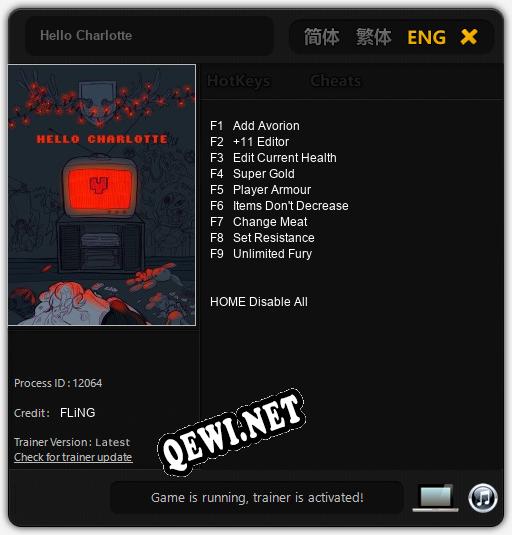 Трейнер для Hello Charlotte [v1.0.7]