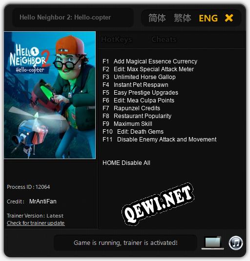Hello Neighbor 2: Hello-copter: Читы, Трейнер +11 [MrAntiFan]