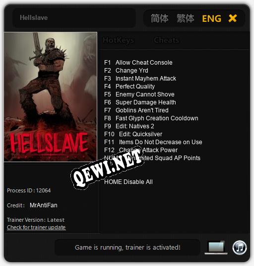 Hellslave: Трейнер +13 [v1.3]