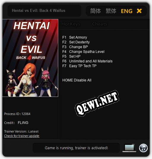 Hentai vs Evil: Back 4 Waifus: ТРЕЙНЕР И ЧИТЫ (V1.0.54)
