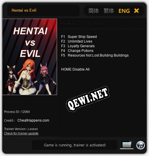 Трейнер для Hentai vs Evil [v1.0.6]