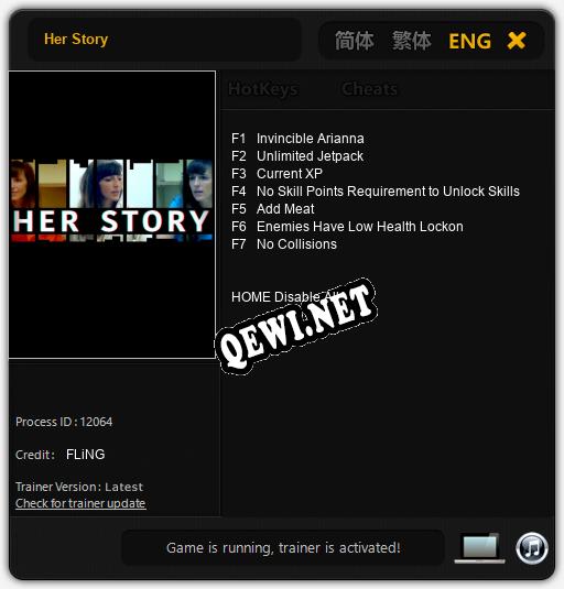 Her Story: Читы, Трейнер +7 [FLiNG]