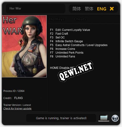Her War: Читы, Трейнер +8 [FLiNG]
