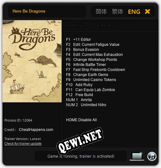 Here Be Dragons: ТРЕЙНЕР И ЧИТЫ (V1.0.89)