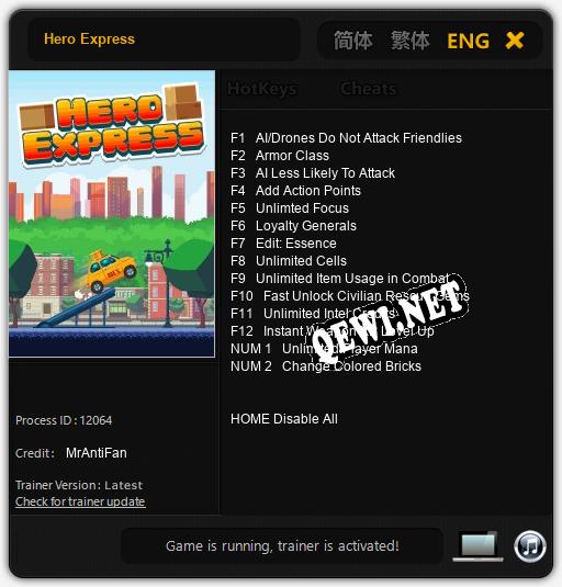 Hero Express: ТРЕЙНЕР И ЧИТЫ (V1.0.84)