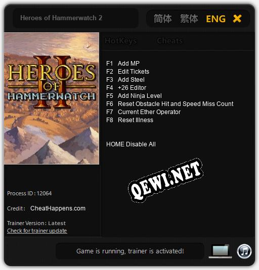 Heroes of Hammerwatch 2: Читы, Трейнер +8 [CheatHappens.com]