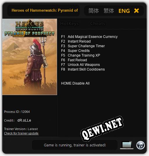 Heroes of Hammerwatch: Pyramid of Prophecy: ТРЕЙНЕР И ЧИТЫ (V1.0.63)