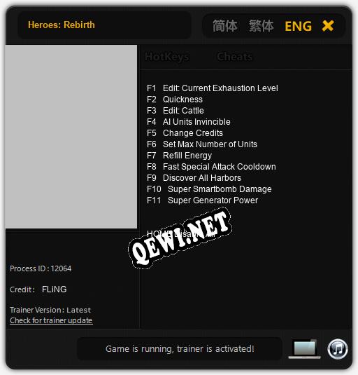 Трейнер для Heroes: Rebirth [v1.0.5]
