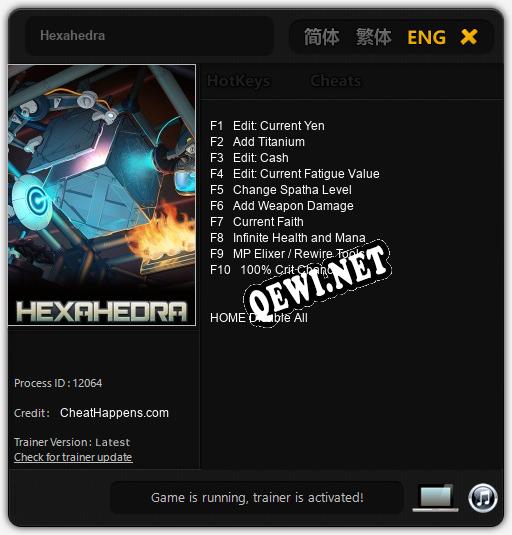 Hexahedra: ТРЕЙНЕР И ЧИТЫ (V1.0.67)
