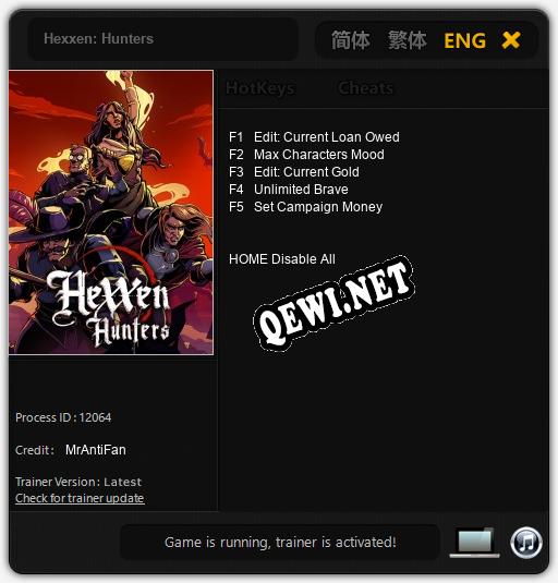 Hexxen: Hunters: Читы, Трейнер +5 [MrAntiFan]