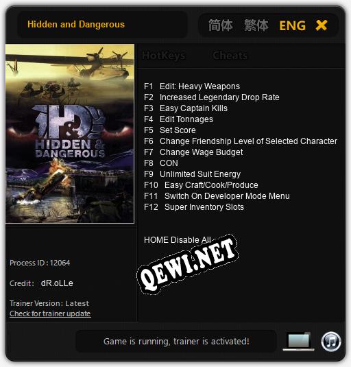 Hidden and Dangerous: ТРЕЙНЕР И ЧИТЫ (V1.0.74)