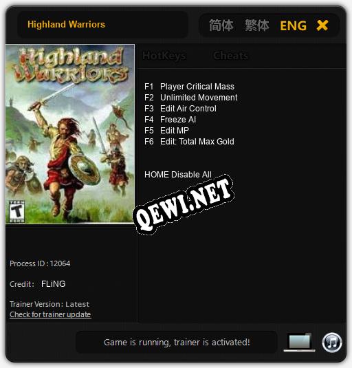 Highland Warriors: Трейнер +6 [v1.2]