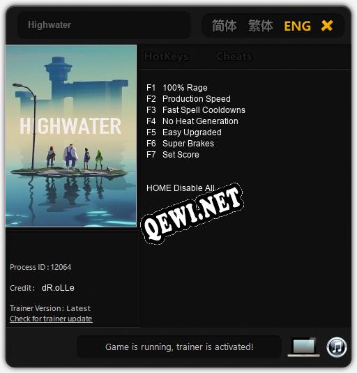 Трейнер для Highwater [v1.0.6]
