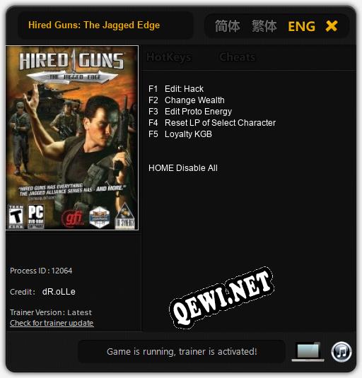 Hired Guns: The Jagged Edge: Трейнер +5 [v1.5]