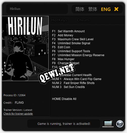 Hirilun: Трейнер +15 [v1.8]