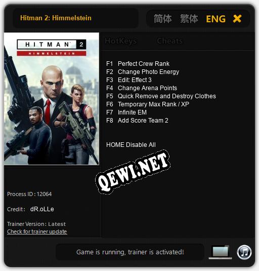 Hitman 2: Himmelstein: ТРЕЙНЕР И ЧИТЫ (V1.0.82)
