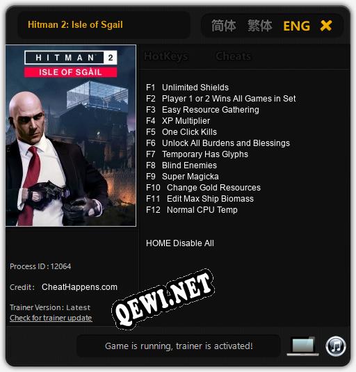 Hitman 2: Isle of Sgail: Трейнер +12 [v1.5]