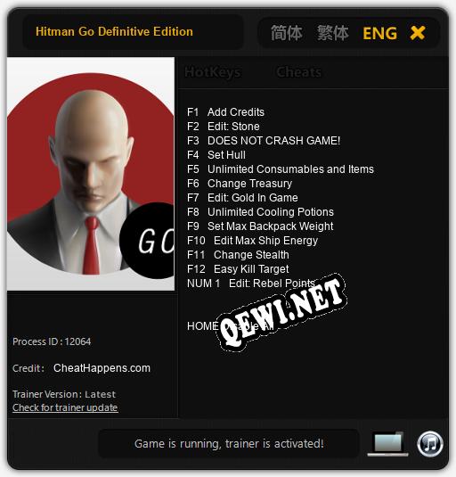 Hitman Go Definitive Edition: Трейнер +13 [v1.9]