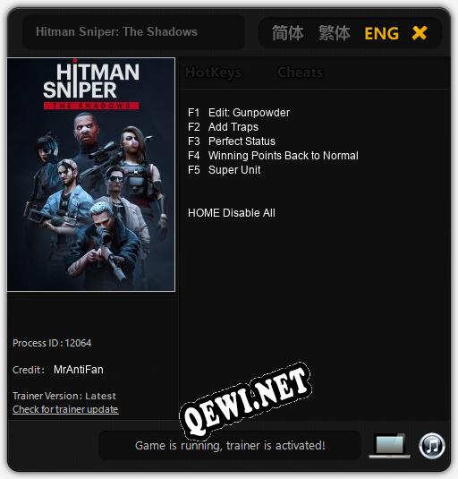 Hitman Sniper: The Shadows: Трейнер +5 [v1.4]