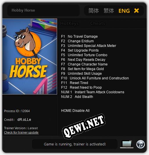 Трейнер для Hobby Horse [v1.0.1]