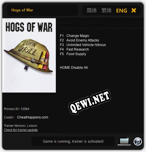 Hogs of War: ТРЕЙНЕР И ЧИТЫ (V1.0.63)