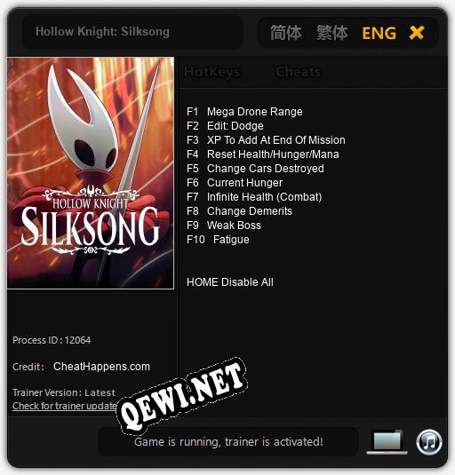 Hollow Knight: Silksong: ТРЕЙНЕР И ЧИТЫ (V1.0.8)