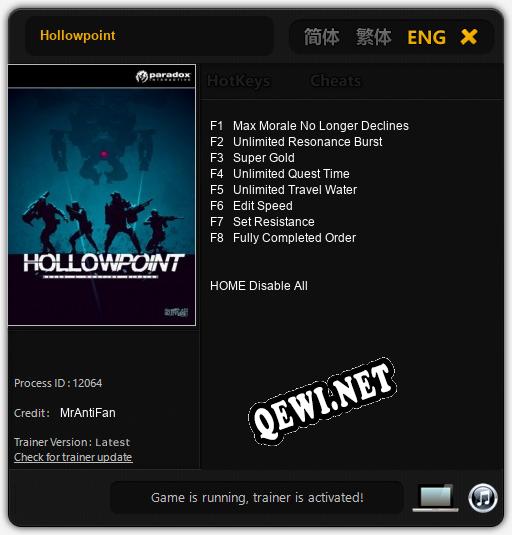 Hollowpoint: ТРЕЙНЕР И ЧИТЫ (V1.0.29)